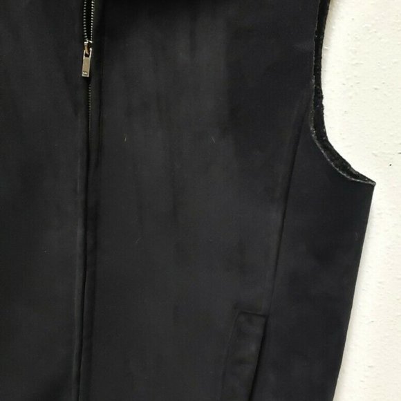 Lauren Ralph Lauren Black Suede Vest Size Large - Picture 5 of 6